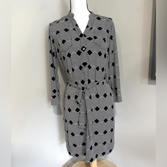 Donna Morgan Black and White Dress - Picture 1 of 6